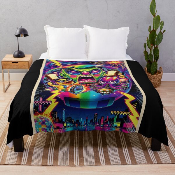 Item preview, Psychedelic Chaos Duck & Alien Explosion - Neon Cosmic Burger Octopus Art designed and sold by David Brookes Digital.