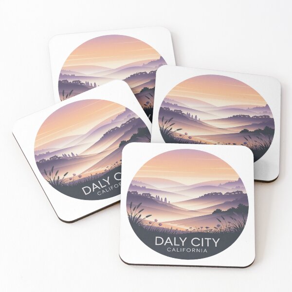Item preview, Daly City California: Pastel Foggy Landscape Illustration designed and sold by CircinusStore.