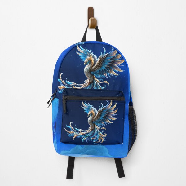 Item preview, Phoenix of the Sapphire Dawn – Celestial Fantasy Bird Art. designed and sold by nicky2342.