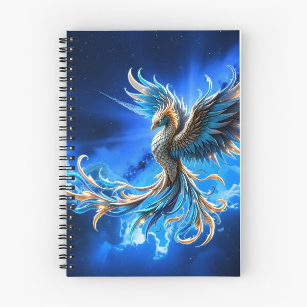Item preview, Phoenix of the Sapphire Dawn – Celestial Fantasy Bird Art. designed and sold by nicky2342.
