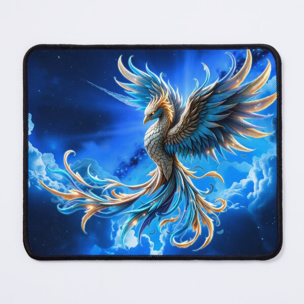 Item preview, Phoenix of the Sapphire Dawn – Celestial Fantasy Bird Art. designed and sold by nicky2342.