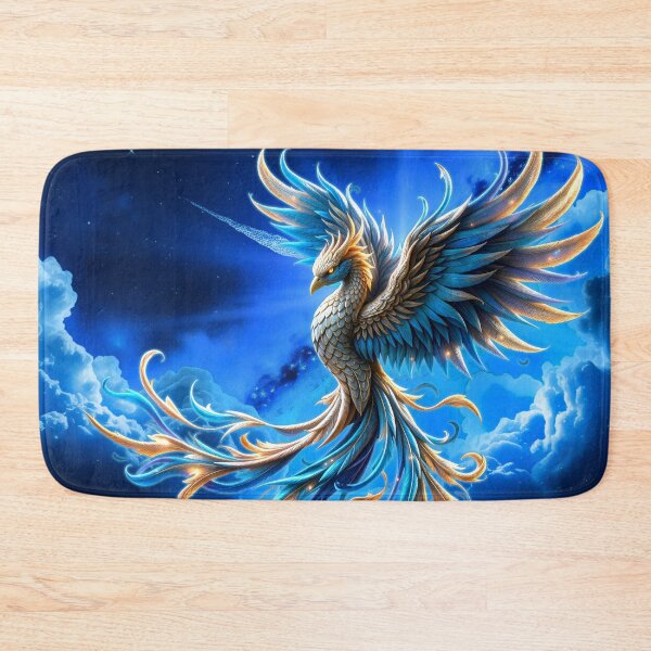 Item preview, Phoenix of the Sapphire Dawn – Celestial Fantasy Bird Art. designed and sold by nicky2342.