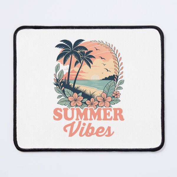 Item preview, Summer Vibes Beach Sunset Design - Tropical Palm Trees Floral Aesthetic Coastal Art designed and sold by KymeraStudio25.