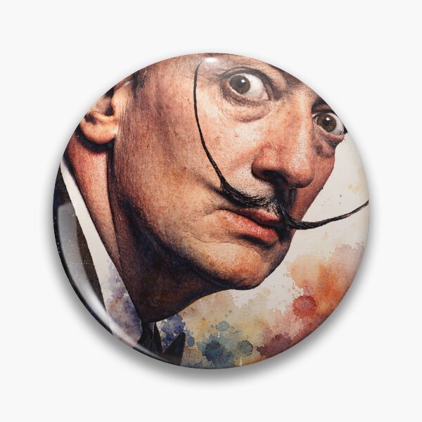 Item preview, Salvador Dalí Watercolour Portrait | Surrealist Artist Art Print | Moody Colour Splash Wall Art | Iconic Artist Decor designed and sold by ConorKeeganArt.