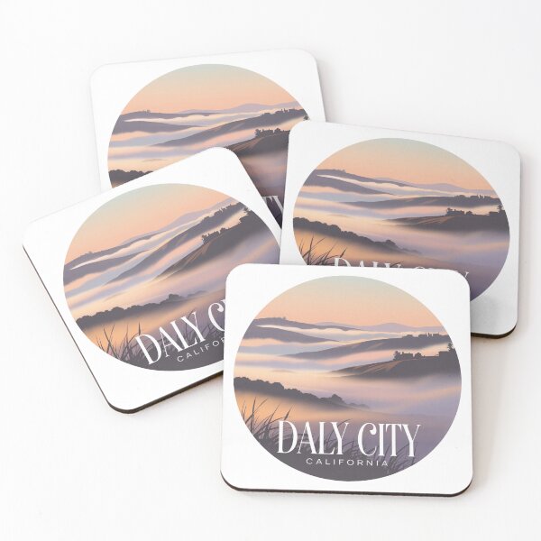 Item preview, Daly City California: Foggy Landscape Illustration designed and sold by CircinusStore.