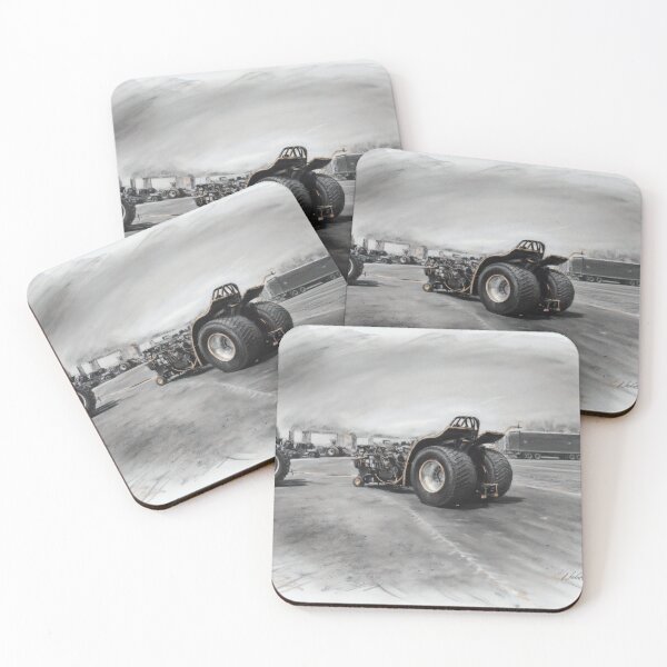 Item preview, Realistic Charcoal Tractor Pull with Big Tire Monster Tractor designed and sold by CiaraCharcoal.