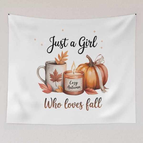 Item preview, Just a Girl Who Loves Fall Pumpkin Spice Cozy Autumn designed and sold by TrinaEspinoza.