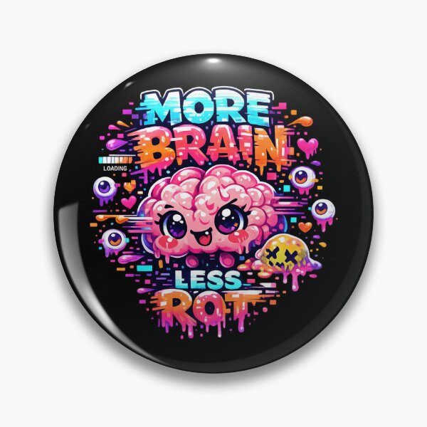 Item preview, More Brain Less Rot – Cute Kawaii meme designed and sold by SidTastic .