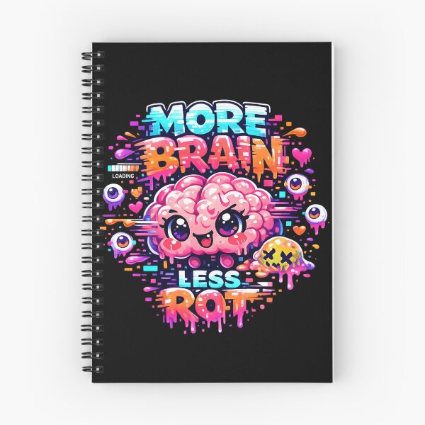 Item preview, More Brain Less Rot – Cute Kawaii meme designed and sold by SidTastic .