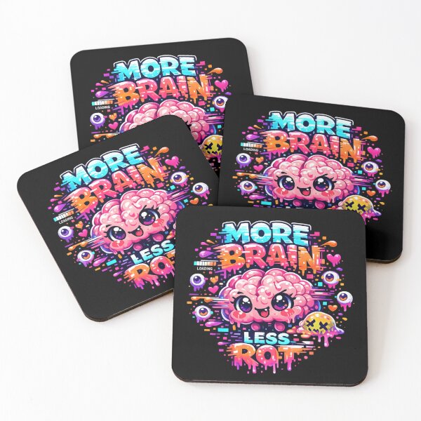 Item preview, More Brain Less Rot – Cute Kawaii meme designed and sold by SidTastic .