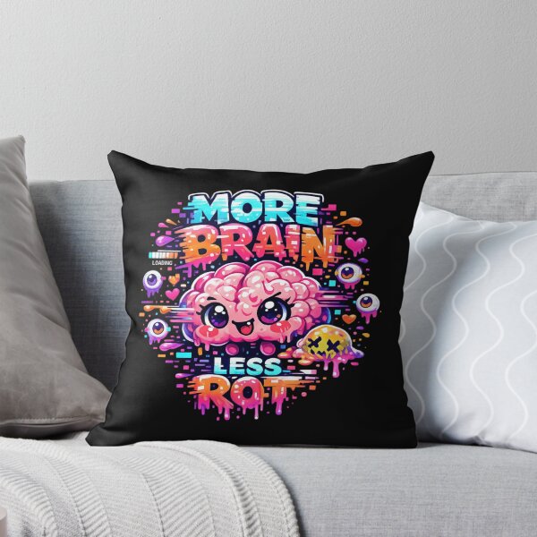 Item preview, More Brain Less Rot – Cute Kawaii meme designed and sold by SidTastic .