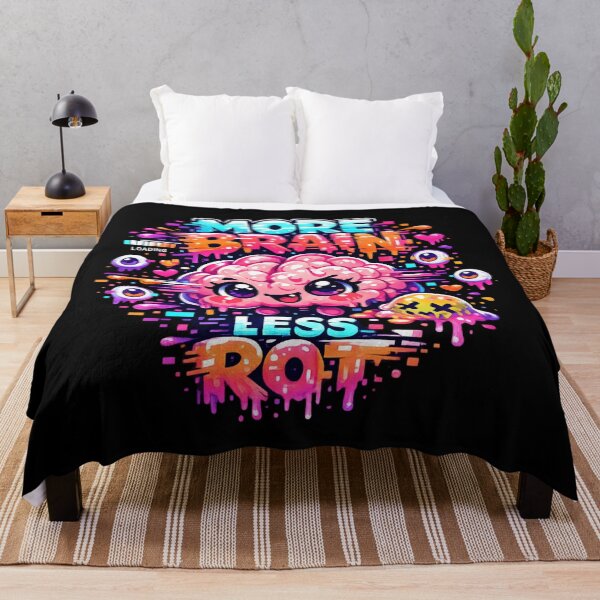 Item preview, More Brain Less Rot – Cute Kawaii meme designed and sold by SidTastic .