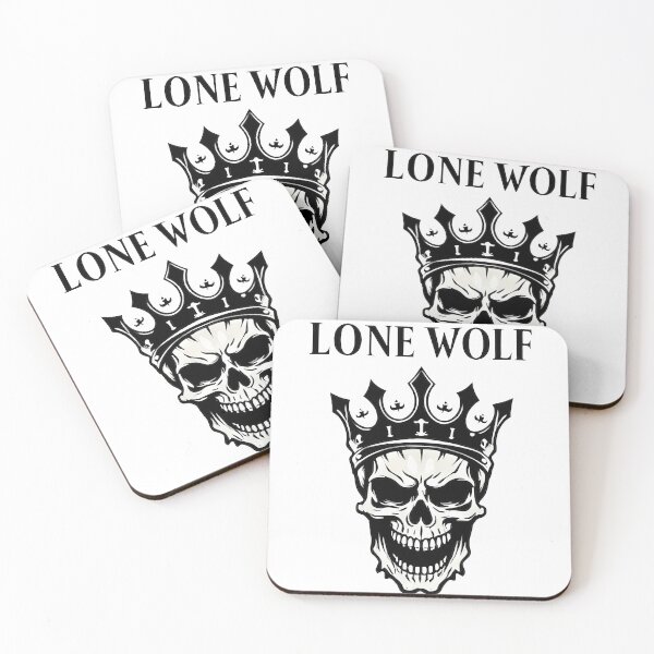 Item preview, Lone Wolf Skull Crown Dark Design designed and sold by Ekracreatives.