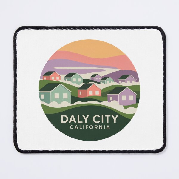 Item preview, Daly City California: Vibrant Neighborhood Illustration designed and sold by CircinusStore.