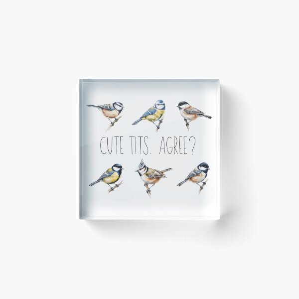 Item preview, Cute Tits - Funny Bird Pun Blue Tit Chickadee Cute Bird Lover Design designed and sold by ArcticFoxStudio.
