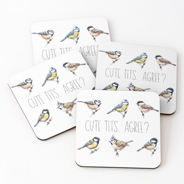 Item preview, Cute Tits - Funny Bird Pun Blue Tit Chickadee Cute Bird Lover Design designed and sold by ArcticFoxStudio.