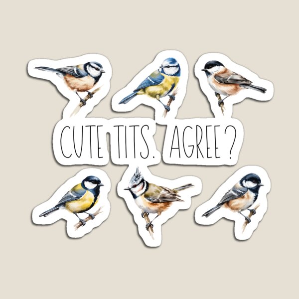 Item preview, Cute Tits - Funny Bird Pun Blue Tit Chickadee Cute Bird Lover Design designed and sold by ArcticFoxStudio.