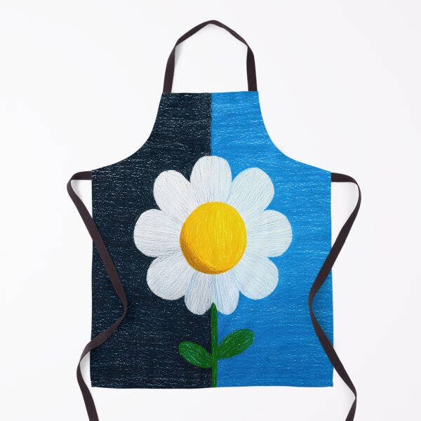 Item preview, Bold Daisy on Blue Split Background Simple Floral Design designed and sold by daila70.