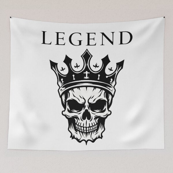 Item preview, Legend Skull Crown Dark Gothic Design designed and sold by Ekracreatives.