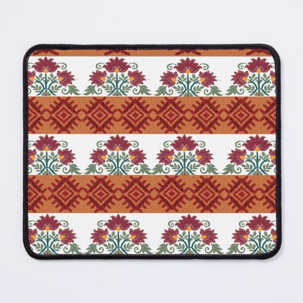 Item preview, Ethic folk art pattern with floral bouquets and geometric borders designed and sold by AdesignbyG.