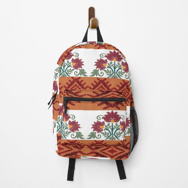 Item preview, Ethic folk art pattern with floral bouquets and geometric borders designed and sold by AdesignbyG.
