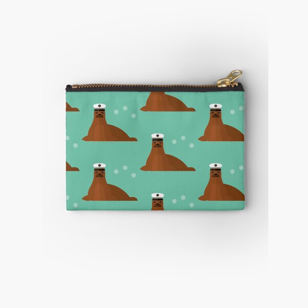 Item preview, Walruses with sailor hat on blue designed and sold by reneesillus.