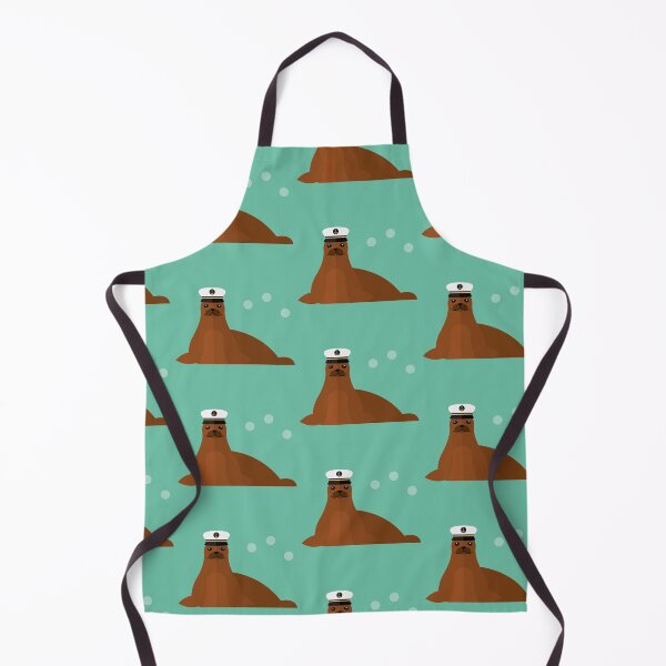 Item preview, Walruses with sailor hat on blue designed and sold by reneesillus.