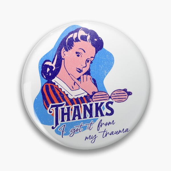 Item preview, Funny Mental Health Thanks, I Got It From Trauma Vintage Retro Mental Health Humor, Chronic Illness Humor Spoonie Life designed and sold by RealLifeMerchies.