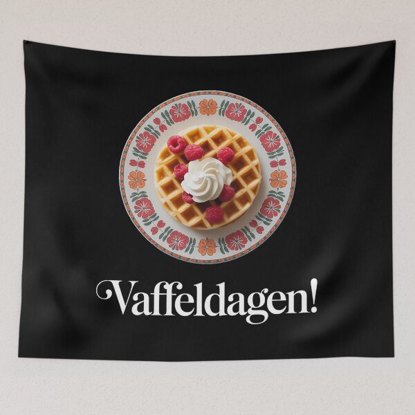 Artikelvorschau, Skandinavischer Waffeltag Vaffeldagen Skandinavischer Feiertag entworfen und verkauft von TrinaEspinoza.