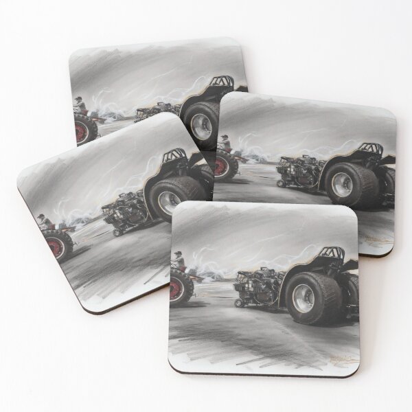 Item preview, Realistic Charcoal Tractor Pull with Big Tire Monster Tractor designed and sold by CiaraCharcoal.