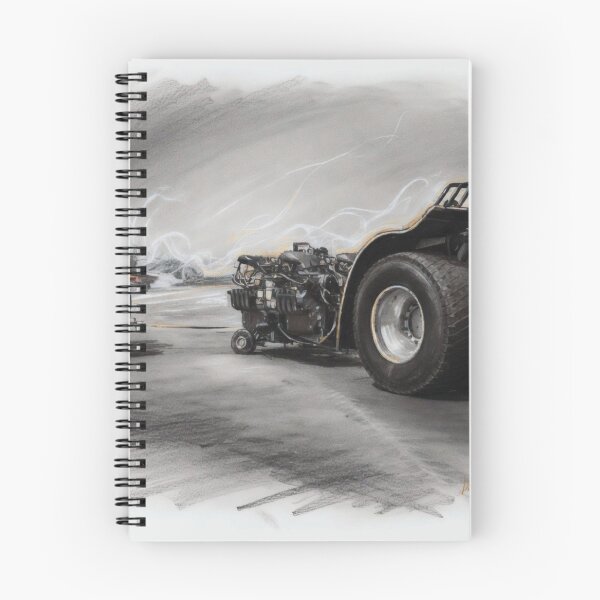 Item preview, Realistic Charcoal Tractor Pull with Big Tire Monster Tractor designed and sold by CiaraCharcoal.