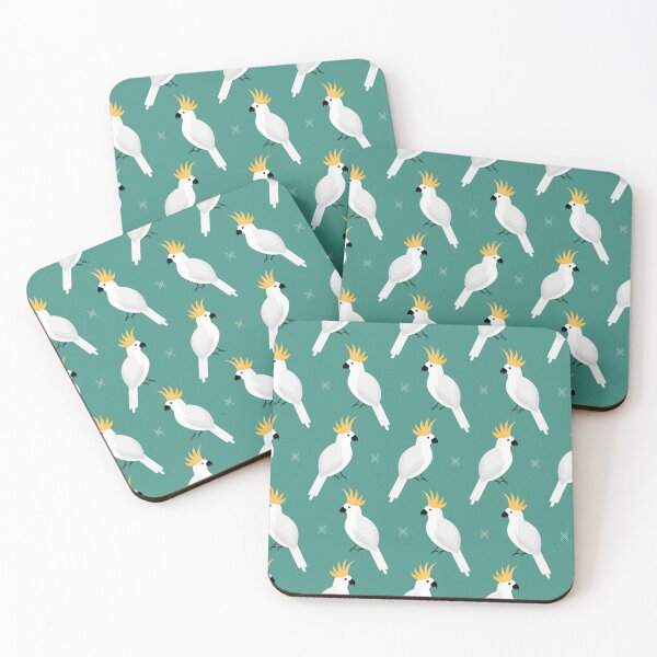 Item preview, Cockatoos on blue designed and sold by reneesillus.