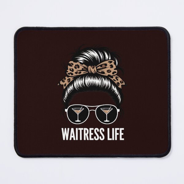 Item preview, Waitress Life Messy Bun Hair Waitress Leopard designed and sold by LavenderAndRage.