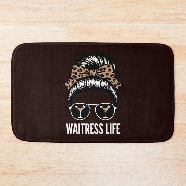 Item preview, Waitress Life Messy Bun Hair Waitress Leopard designed and sold by LavenderAndRage.