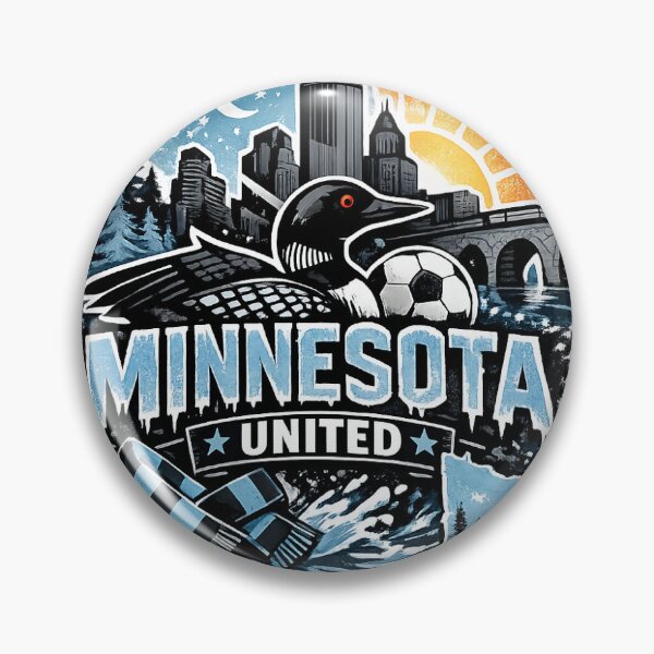Item preview, Minnesota United Soccer Design Loon Bird Football Fan Shirt Minneapolis Skyline Vintage Style Sports Graphic MLS Inspired Gift designed and sold by GarnerSupplyCo.