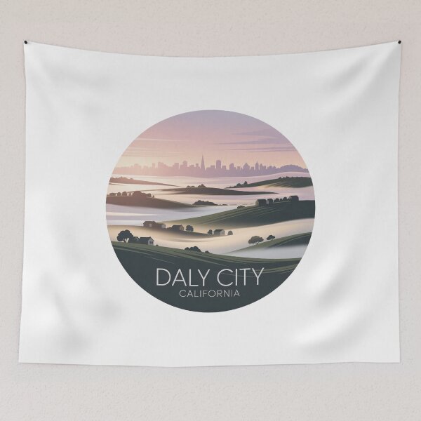 Item preview, Daly City California: Foggy Skyline  designed and sold by CircinusStore.