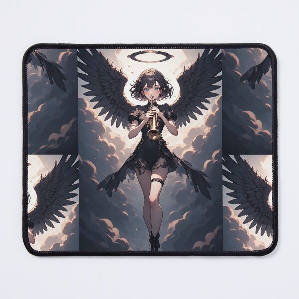Item preview, Dark angel girl with trumpet designed and sold by ArtsJulian.