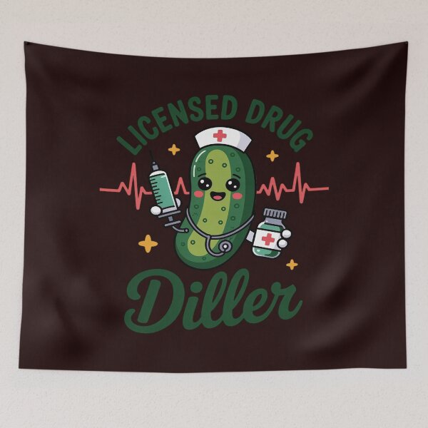 Item preview, Pickle Nurse Life ER ICU Nursing Pickle Licensed Drug Diller designed and sold by LavenderAndRage.
