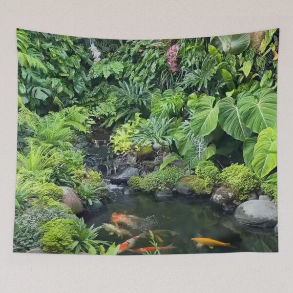 Item preview, Tropical forest with small river designed and sold by Ameliatra Design.