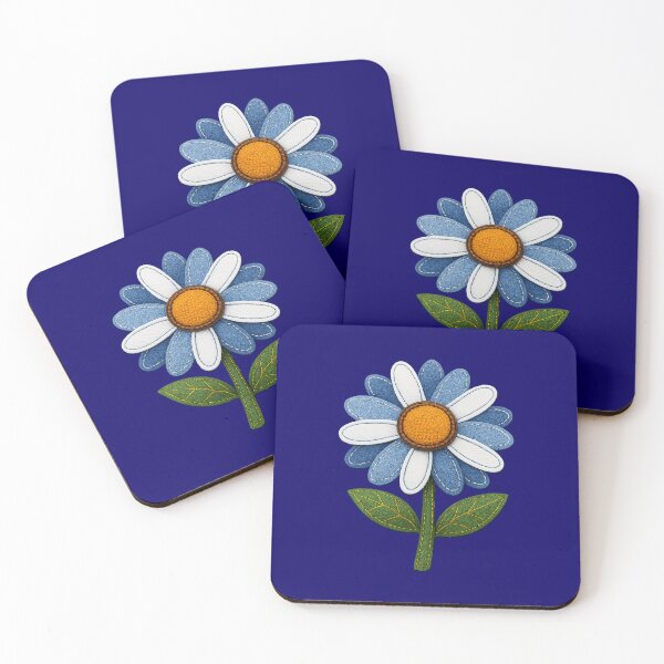 Item preview, Retro Denim Daisy Patch - Boho Floral Embroidery Art designed and sold by Far Out Goods.