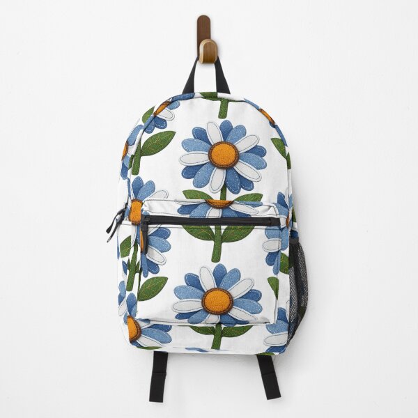 Item preview, Retro Denim Daisy Patch - Boho Floral Embroidery Art designed and sold by Far Out Goods.