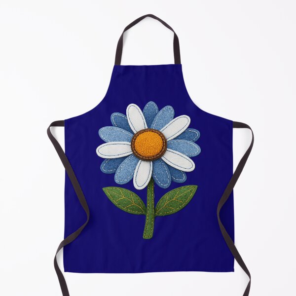 Item preview, Retro Denim Daisy Patch - Boho Floral Embroidery Art designed and sold by Far Out Goods.