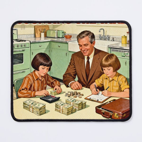 Item preview, Counting The Take - Retro 70s Parody Art designed and sold by PictorialWhimsy.