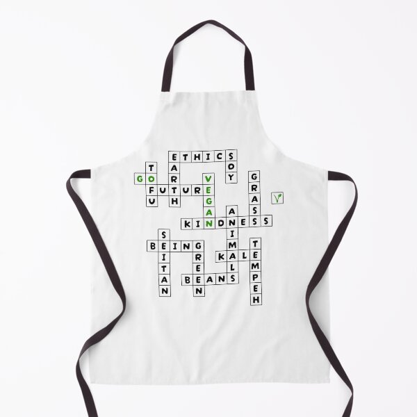 Item preview, Go Vegan Crossword - Minimalist Green Typographic Design designed and sold by Plant Cult.