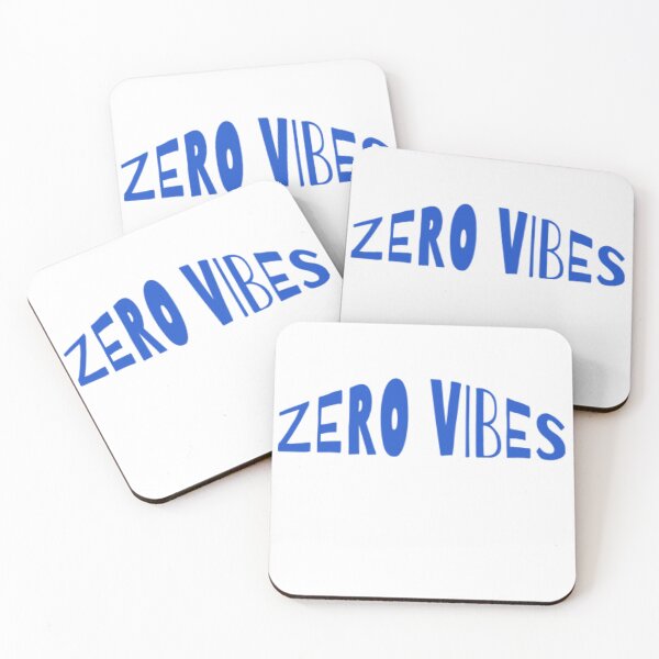 Item preview, Zero Vibes Blue Funny Sarcastic Typography designed and sold by area248.