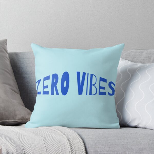 Item preview, Zero Vibes Blue Funny Sarcastic Typography designed and sold by area248.