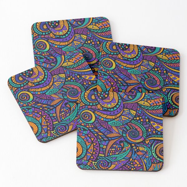 Item preview, Cosmic Swirl - Psychedelic Mosaic Tribal Seamless Pattern designed and sold by myforestfog.
