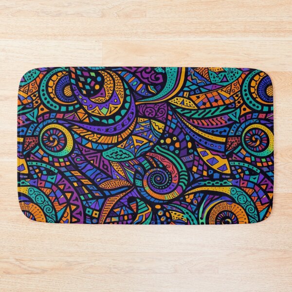 Item preview, Cosmic Swirl - Psychedelic Mosaic Tribal Seamless Pattern designed and sold by myforestfog.