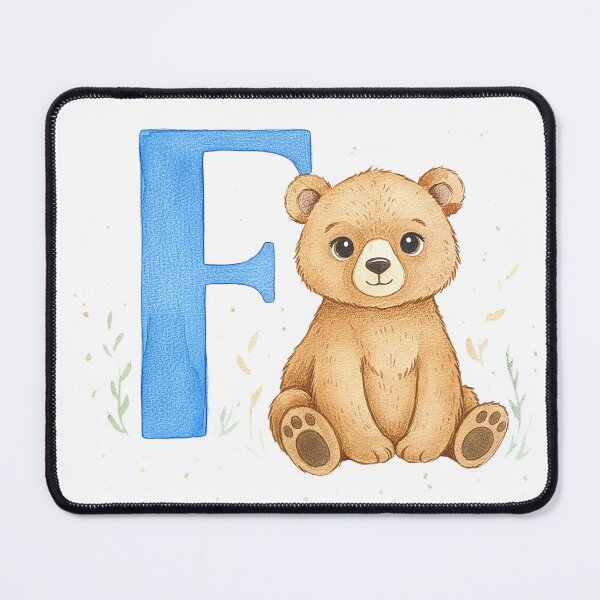 Item preview, Watercolor bear with letter F designed and sold by Motivburg.