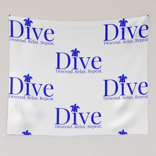 Item preview, Dive Descend Relax Repeat Scuba Diving Ocean Lover designed and sold by phoebelevine.
